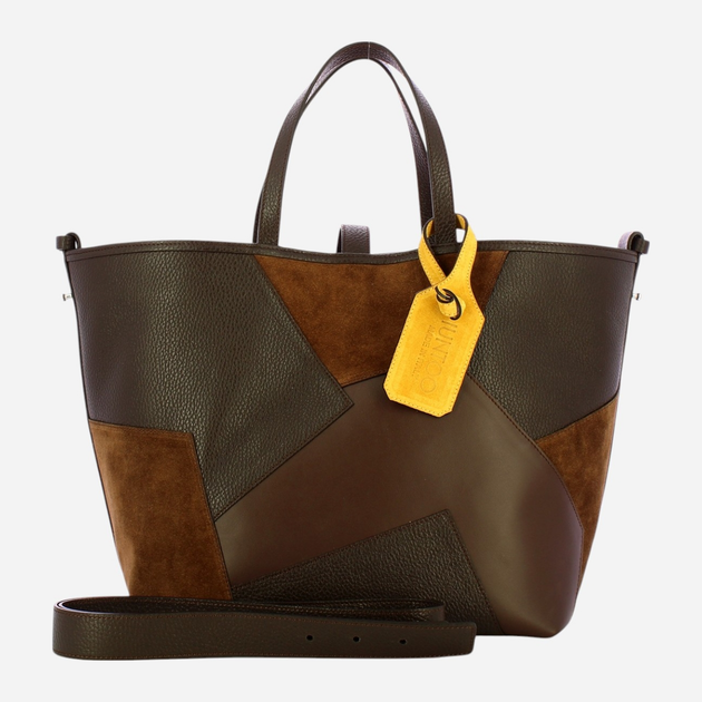 Torba shopper damska skórzana IUNTOO 171101-D23 Brązowa (800070329305) - obraz 3