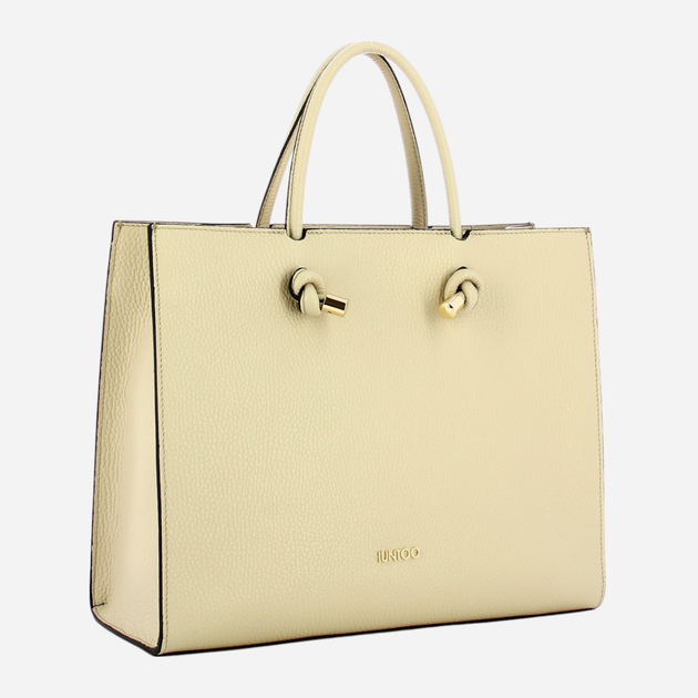 Torba shopper damska skórzana IUNTOO 168107-035 Beżowa (800070329022) - obraz 4