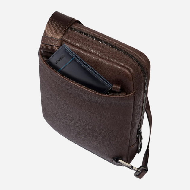 Torba listonoszka męska skórzana Piquadro CA3084W130/TM Brązowa (800070326346) - obraz 5