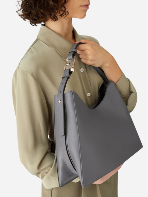 Сумка шопер жіноча з натуральної шкіри Furla Nuvola L WB01246BX20452269S1007 Сіра (800070331324) - зображення 2