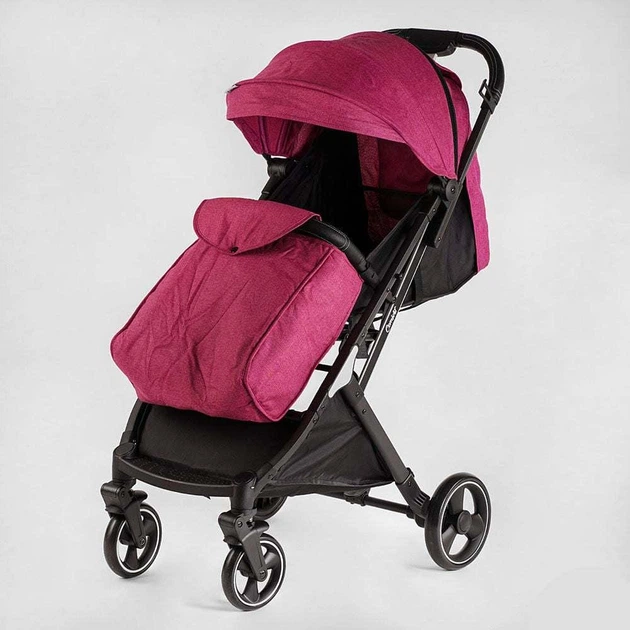Візок прогулянковий дитячий "JOY" Comfort L-20115 (1) рама сталь з алюмінієм, футкавер, підсклянник, телескопічна ручка - зображення 4