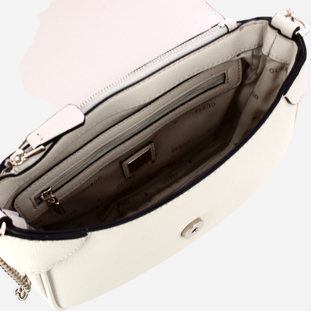Torebka crossbody damska mała Guess Fedora HWBG9519190-BON Mleczna (800070334870) - obraz 4