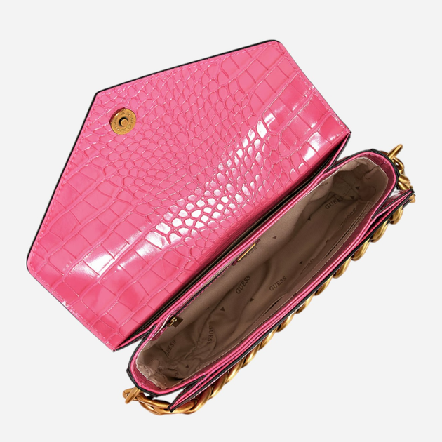 Сумка крос-боді через плече жіноча маленька Guess Retour HWCC8664200-MAG Рожева (800070266567) - зображення 3
