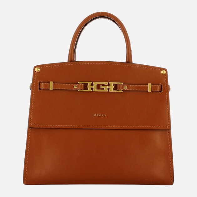 Torba shopper damska skórzana Guess Cristina HWCRCAL2206-COG Brązowa (800070289889) - obraz 1
