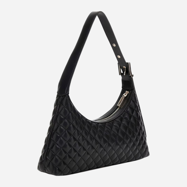 Сумка жіноча середня Guess Eco Rianee HWEQG954117-BLA Чорна (800070334874) - зображення 2