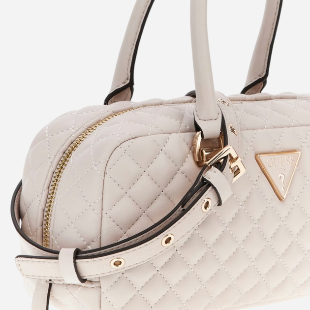 Torebka crossbody damska Guess Eco Rianee HWEQG954105-STO Mleczna (800070334873) - obraz 3