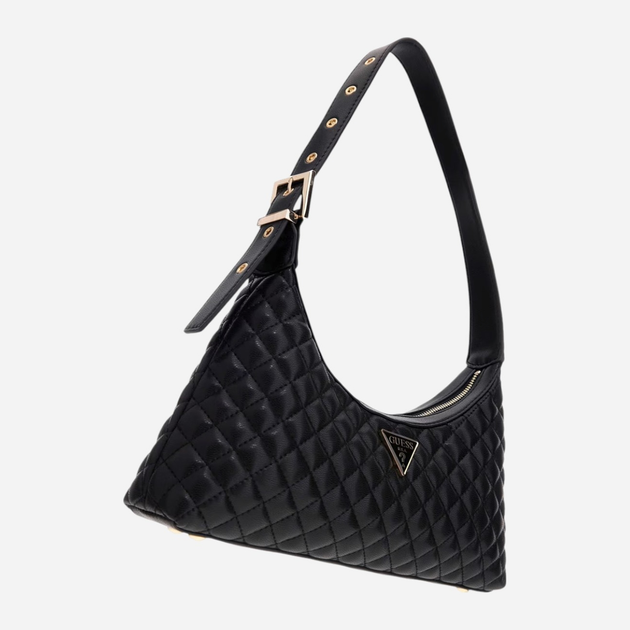 Сумка жіноча середня Guess Eco Rianee HWEQG954117-BLA Чорна (800070334874) - зображення 3