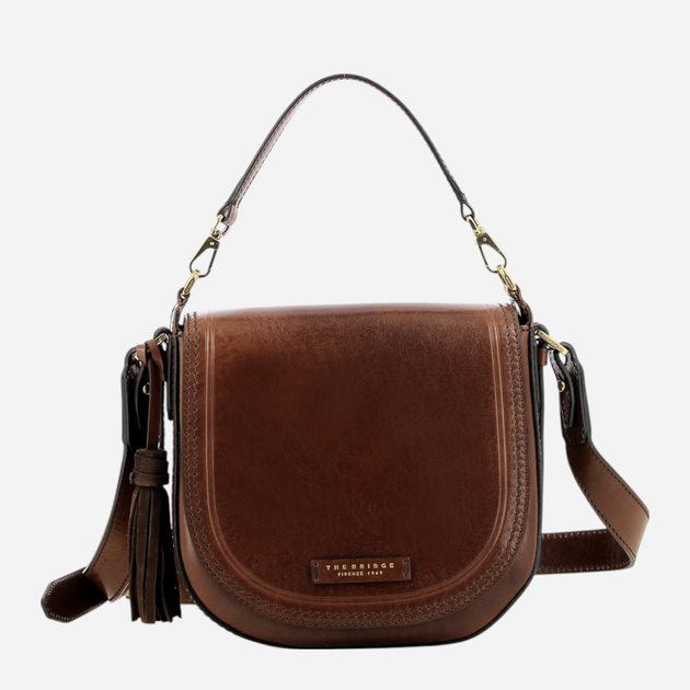 Torebka crossbody damska skórzana The Bridge Pearldistrict 04122701-14 Brązowa (800070003003) - obraz 4