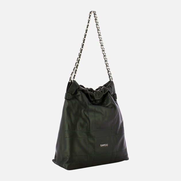 Torebka hobo damska skórzana IUNTOO 114003-NERO Czarna (800070310047) - obraz 3