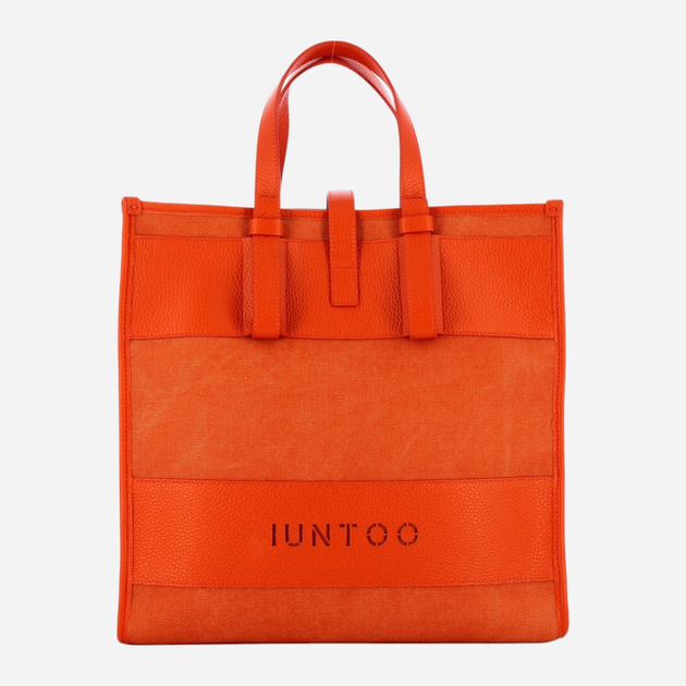 Torba shopper damska IUNTOO 125001-ARANCIO-ARANC Pomarańczowa (800070303335) - obraz 1