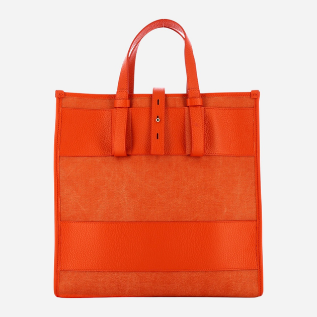 Torba shopper damska IUNTOO 125001-ARANCIO-ARANC Pomarańczowa (800070303335) - obraz 2
