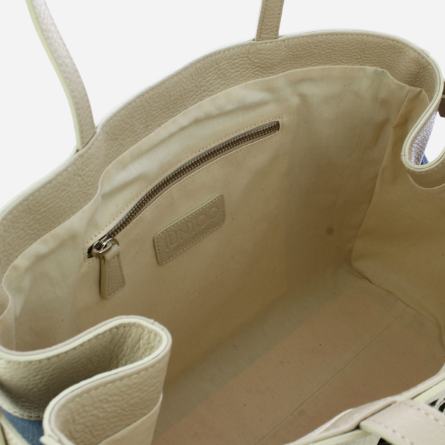 Сумка шопер жіноча IUNTOO 140001-BEIGE-JEANS Бежева (800070262508) - зображення 4