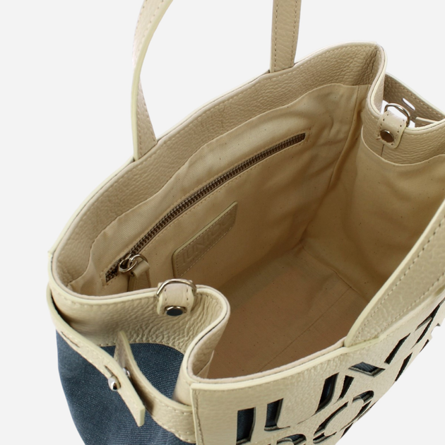 Torba shopper damska IUNTOO 140003-BEIGE-JEANS Beżowa (800070262512) - obraz 5