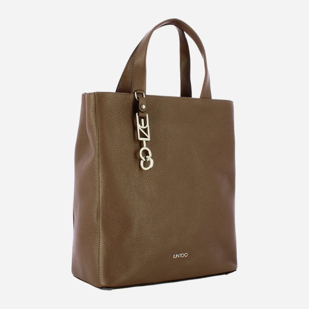 Torba shopper damska skórzana IUNTOO 168079-912 Brązowa (800070307926) - obraz 4