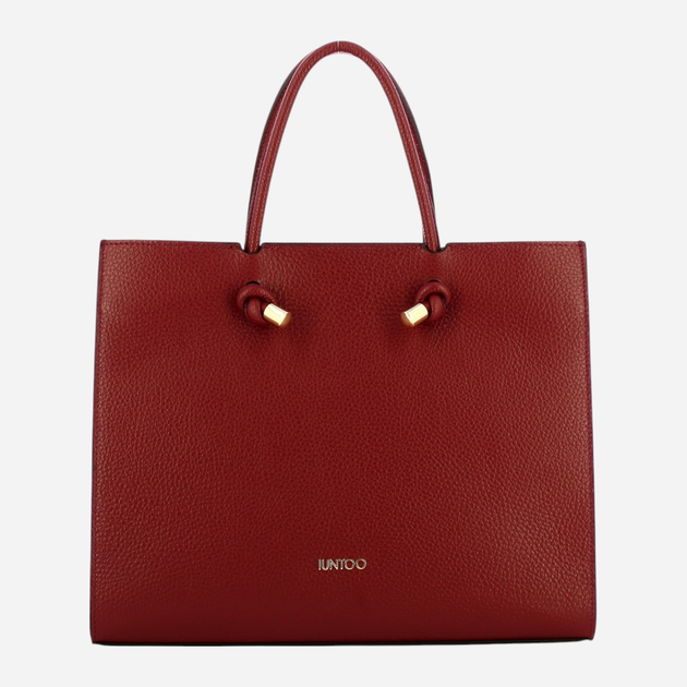 Torba shopper damska skórzana IUNTOO 168107-005 Czerwona (800070329015) - obraz 1