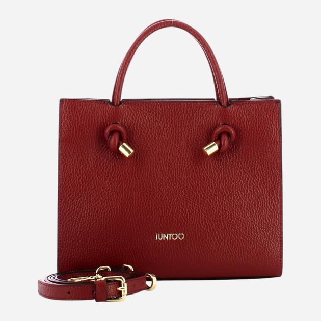 Torebka crossbody damska skórzana IUNTOO 168108-005 Czerwona (800070329016) - obraz 4