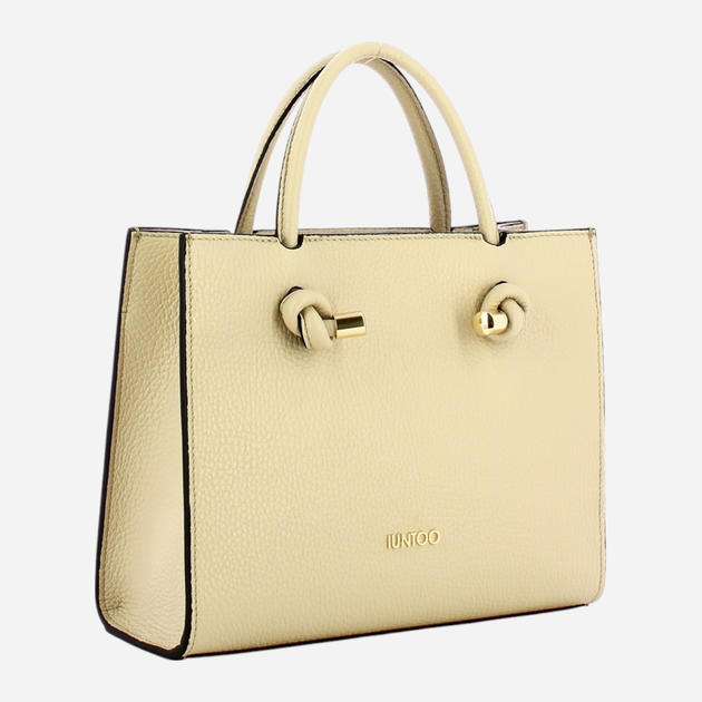 Torebka crossbody damska skórzana IUNTOO 168108-035 Beżowa (800070329023) - obraz 3