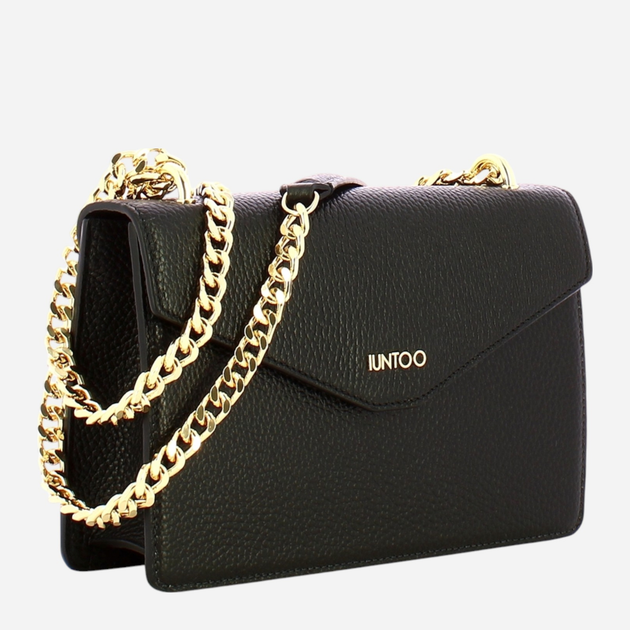 Torebka crossbody damska skórzana IUNTOO 168111-014 Czarna (800070329003) - obraz 3