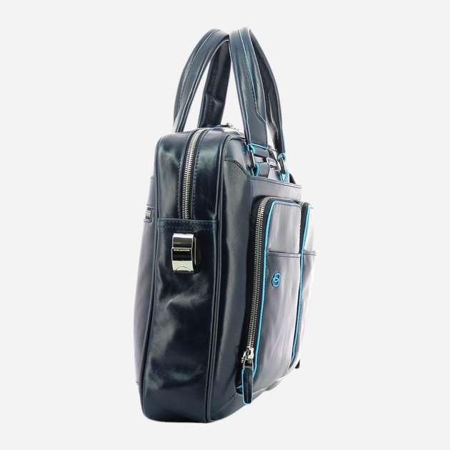 Сумка портфель чоловіча з натуральної шкіри Piquadro CA2849B2/BLU2 Темно-синя (800070005049) - зображення 4