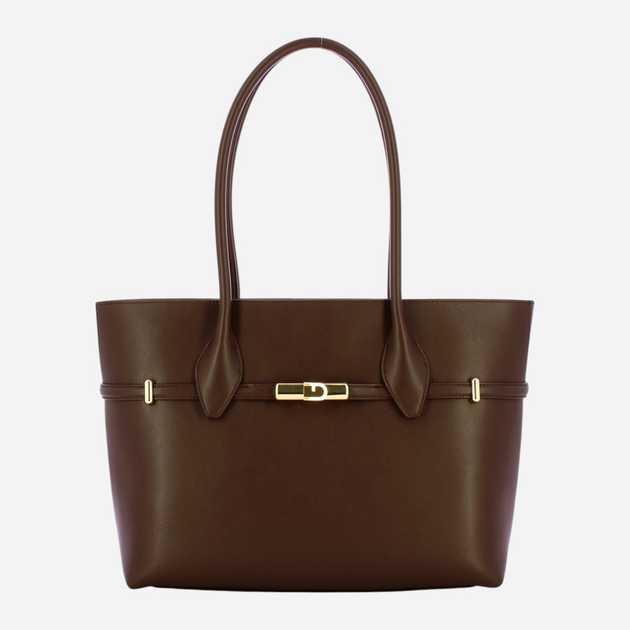 Torba shopper damska skórzana Furla Goccia L WB01497BX31042460S1007 Brązowa (800070331251) - obraz 1