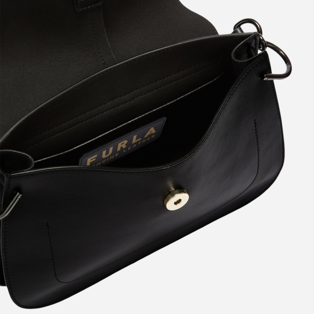 Сумка крос-боді через плече жіноча з натуральної шкіри середня Furla Flow M WB00996BX2045O60001020 Чорна (800070319081) - зображення 4