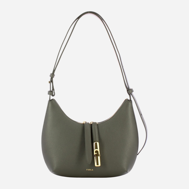 Сумка багет жіноча з натуральної шкіри маленька Furla Goccia S WB01500BX33532269S1007 Сіра (800070331302) - зображення 1