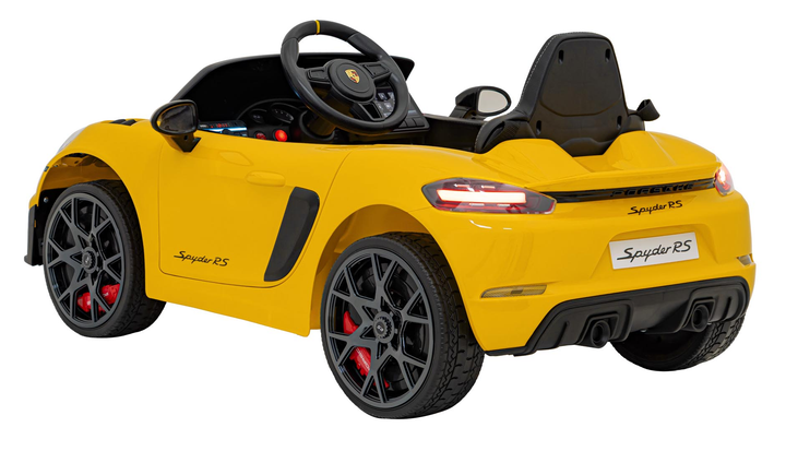 Електромобіль для дітей Ramiz Porsche Spyder RS 718 жовтий (5903864946857) - зображення 3