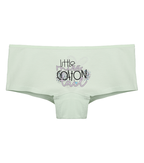 Подростковые трусы шортики с принтом LittLe COTTON для девочки - Donella - 5771PB16 - 146-152 см - Светло-зеленый - Фото 1 Подростковые трусы шортики с принтом LittLe COTTON для девочки - Donella - 5771PB16 - 146-152 см - Светло-зеленый - изображение 1