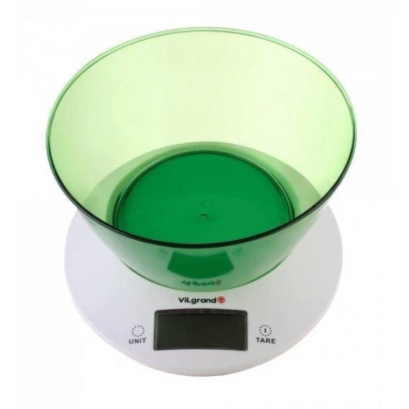 Весы кухонные электронные ViLgrand VKS-533C_green - изображение 3