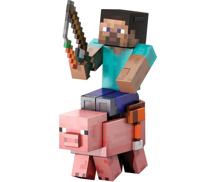 Фігурка Mattel Minecraft Diamond Level Pig HTM04 14 см (0194735193899) - зображення 5