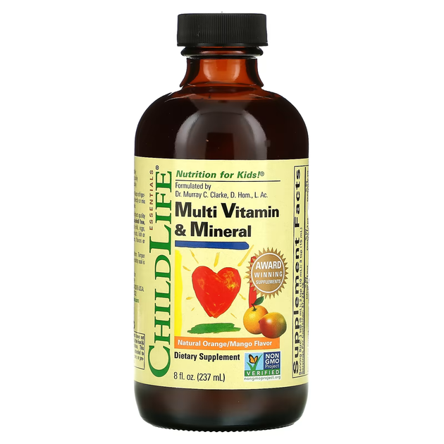 Мультивітаміни й Мікроелементи для Дітей Multi Vitamin & Mineral - 237мл Апельсин-Манго 608274103009 - Фото 1 Мультивітаміни й Мікроелементи для Дітей Multi Vitamin & Mineral - 237мл Апельсин-Манго 608274103009 - зображення 1
