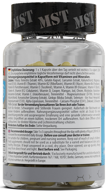MST Вітаміни для Чоловіків з Трібулусом, Vitamin for MEN - 90 капсул (4270000041617) - Фото 3 MST Вітаміни для Чоловіків з Трібулусом, Vitamin for MEN - 90 капсул (4270000041617) - зображення 3