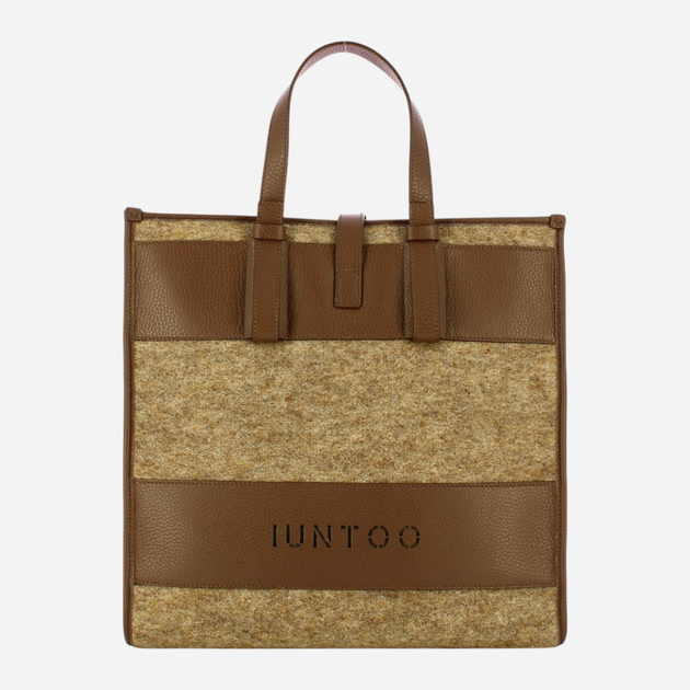 Сумка жіноча з натуральної шкіри середня IUNTOO 115001-FANGO+-LANA-COTTA-FANGO Коричнева (800070310033) - зображення 1