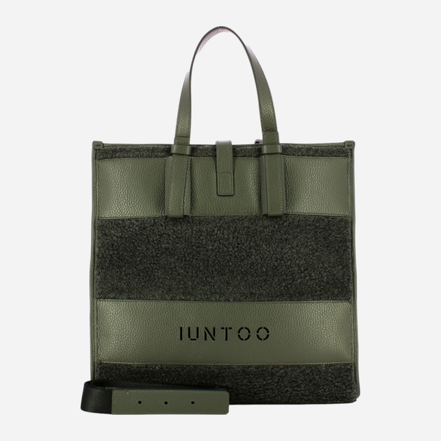 Сумка жіноча середня IUNTOO 115001-GRIGIO+TEDDY-GRIGIO Сіра (800070310036) - зображення 4
