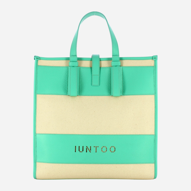 Сумка шопер жіноча IUNTOO 105001-NATURALE/ACQUAMARINA Темно-синя (800070318307) - зображення 1