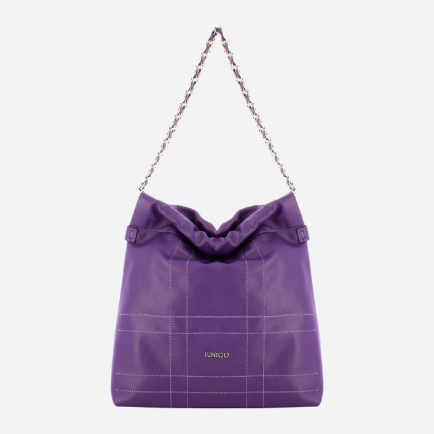 Torebka hobo damska skórzana IUNTOO 114003-VIOLA Fioletowa (800070310049) - obraz 1