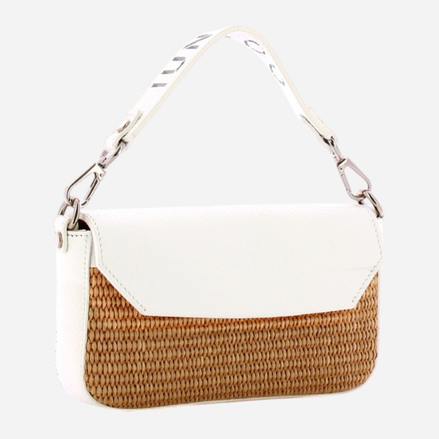 Сумка багет жіноча маленька IUNTOO 126013-CAMEL-BIANCO Коричнева (800070305811) - зображення 3