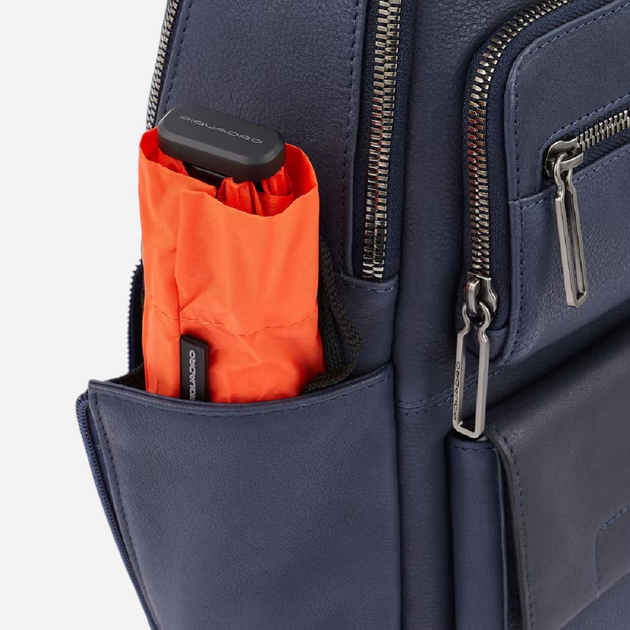 Сумка портфель чоловіча з натуральної шкіри Piquadro CA5882W116/BLU Темно-синя (800070282052) - зображення 7