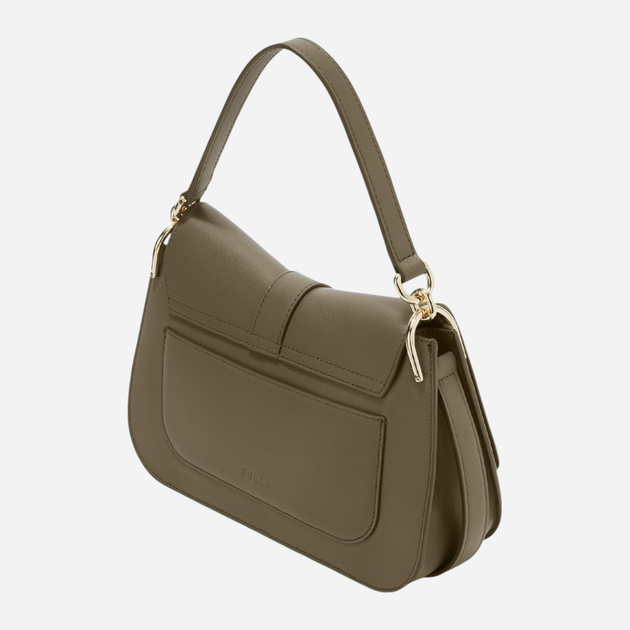 Сумка крос-боді через плече жіноча з натуральної шкіри середня Furla Flow M WB00996BX20452810S1007 Зелена (800070325830) - зображення 4