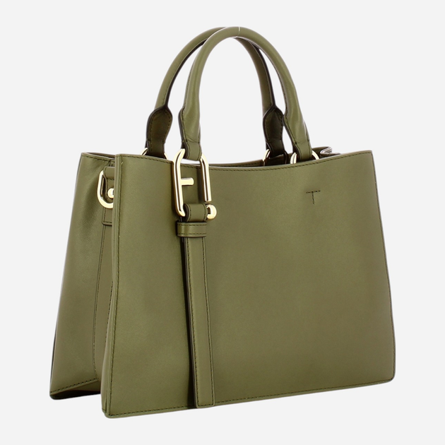 Torba shopper damska skórzana Furla Nuvola M WB01336BX20452810S1007 Zielona (800070325832) - obraz 3