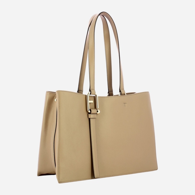 Torba shopper damska skórzana Furla Nuvola L WB01371BX20451257S1007 Beżowa (800070325838) - obraz 3