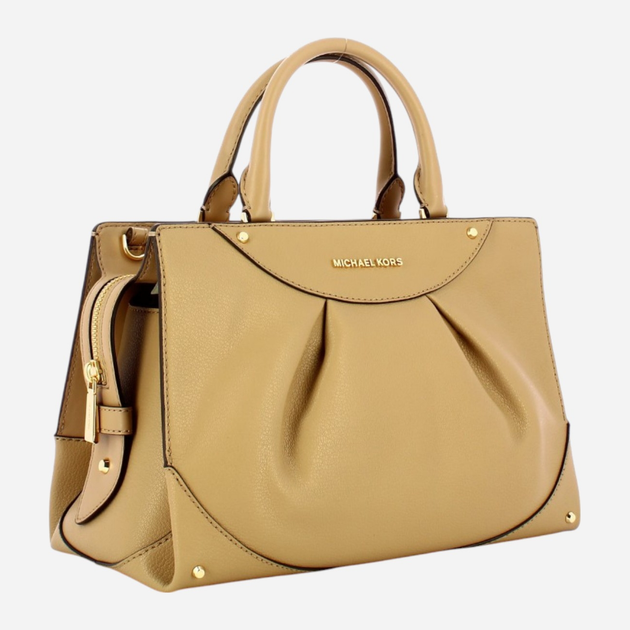 Сумка шопер жіноча з натуральної шкіри Michael Kors 30F3G6ES2L-222 Бежева (800070307998) - зображення 3