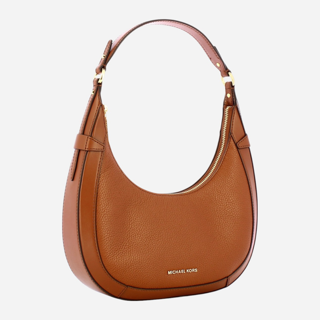 Сумка хобо жіноча з натуральної шкіри середня Michael Kors Preston 30S4G0PL5L-230 Коричнева (800070326556) - зображення 3