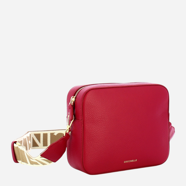Torebka crossbody damska skórzana Coccinelle Tebe E5MN555M301-R16 Czerwona (800070338241) - obraz 3