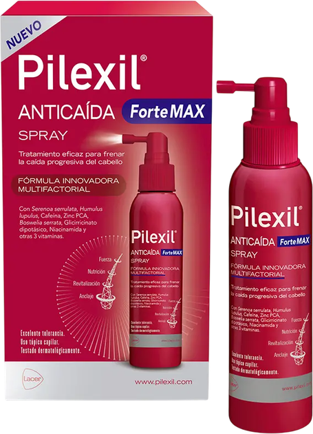 Spray do włosów Pilexil Forte Max 120 ml (8470002166783) - obraz 1