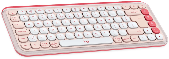 Клавіатура бездротова Logitech POP Icon Keys Wireless Rose-White (920-013073) - зображення 3