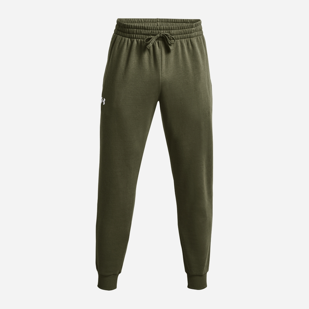 Спортивні штани утеплені чоловічі Under Armour UA Rival Fleece Joggers 1379774-390 S Хакі (196884175337) - зображення 5