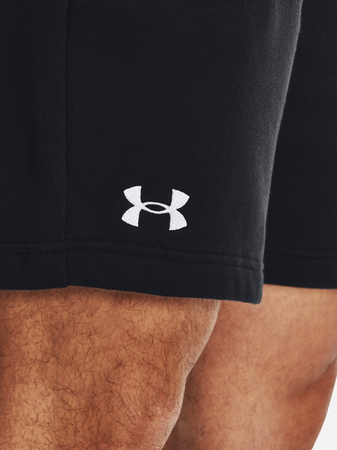 Krótkie spodenki męskie Under Armour UA Rival Fleece Shorts 1379779-001 S Czarne (196884202057) - obraz 4