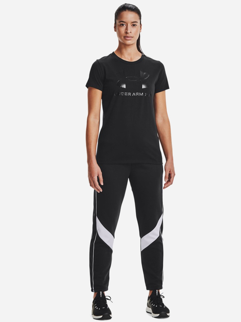 Футболка жіноча Under Armour UA Rival Logo SS UAR-1356305002 S Чорна (194513888825) - зображення 3