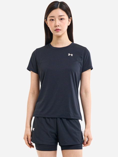 Футболка спортивна жіноча Under Armour Tech SSC - Solid 1384231-001 S Чорна (196885360008) - зображення 3